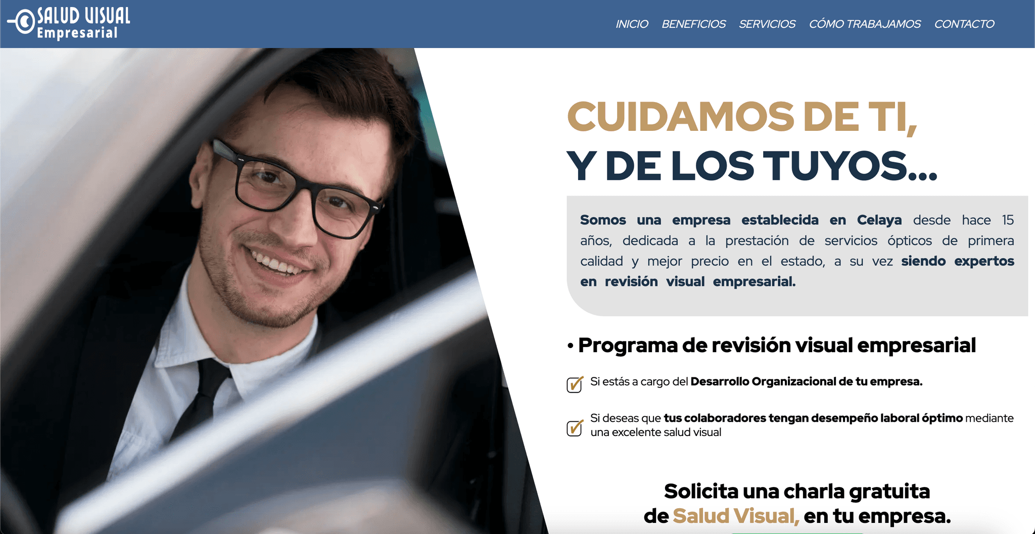 Sitio Web Salud Visual Empresarial