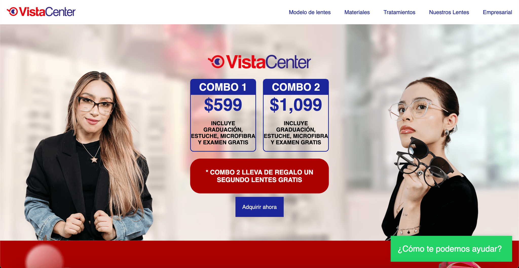 Sitio Web Vista Center